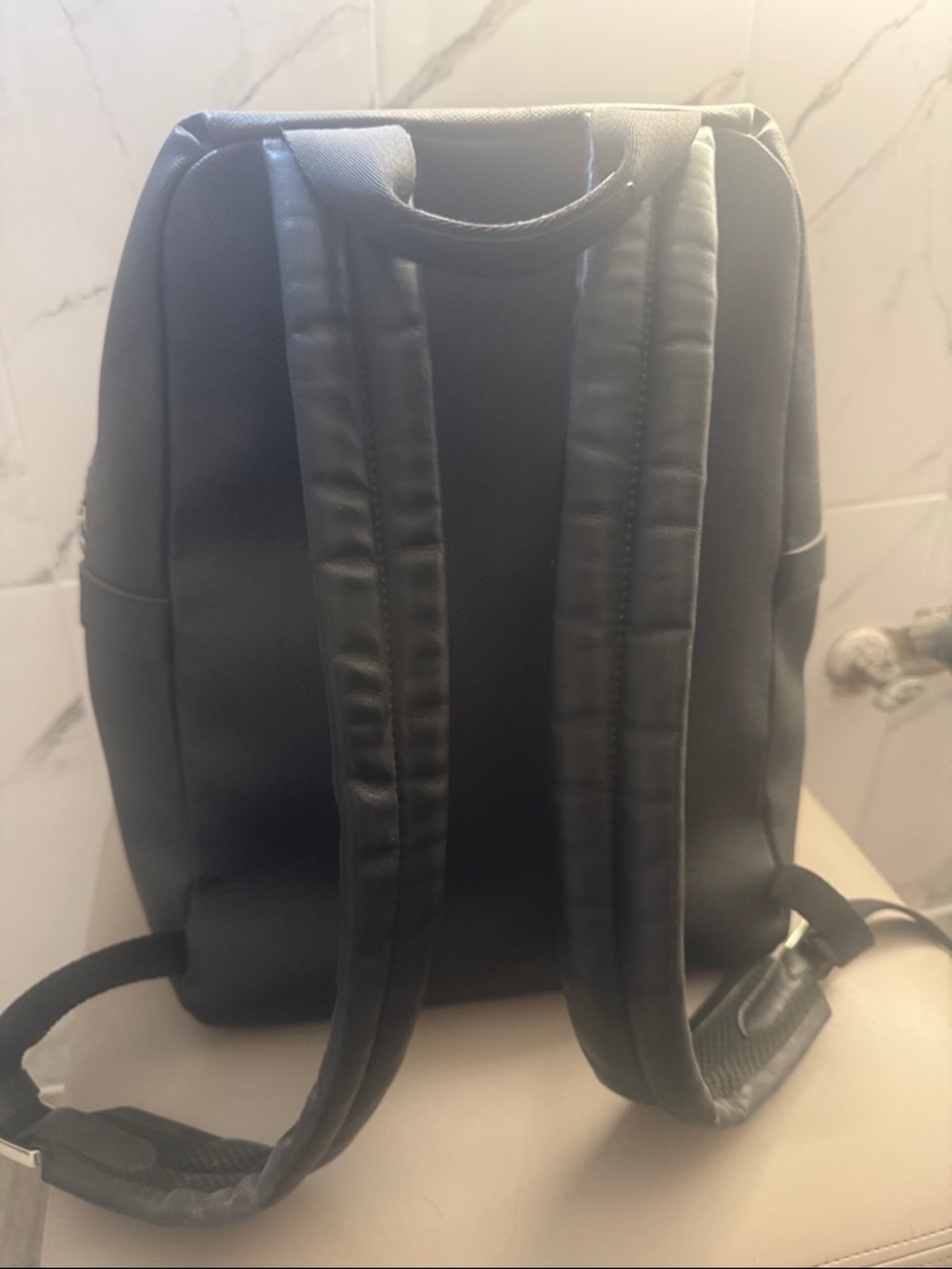 Louis Vuitton Men's Black and Blue Colorblock Leather Backpack - Picture 2 of 3